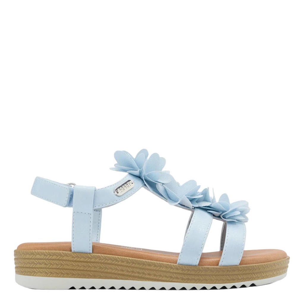 Lichtblauwe meisjes ESPRIT imitatieleren sandalen met klittenband