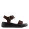 Graceland suède sandalen met sleehak zwart