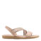 Graceland imitatieleren sandalen met strass steentjes lichtroze