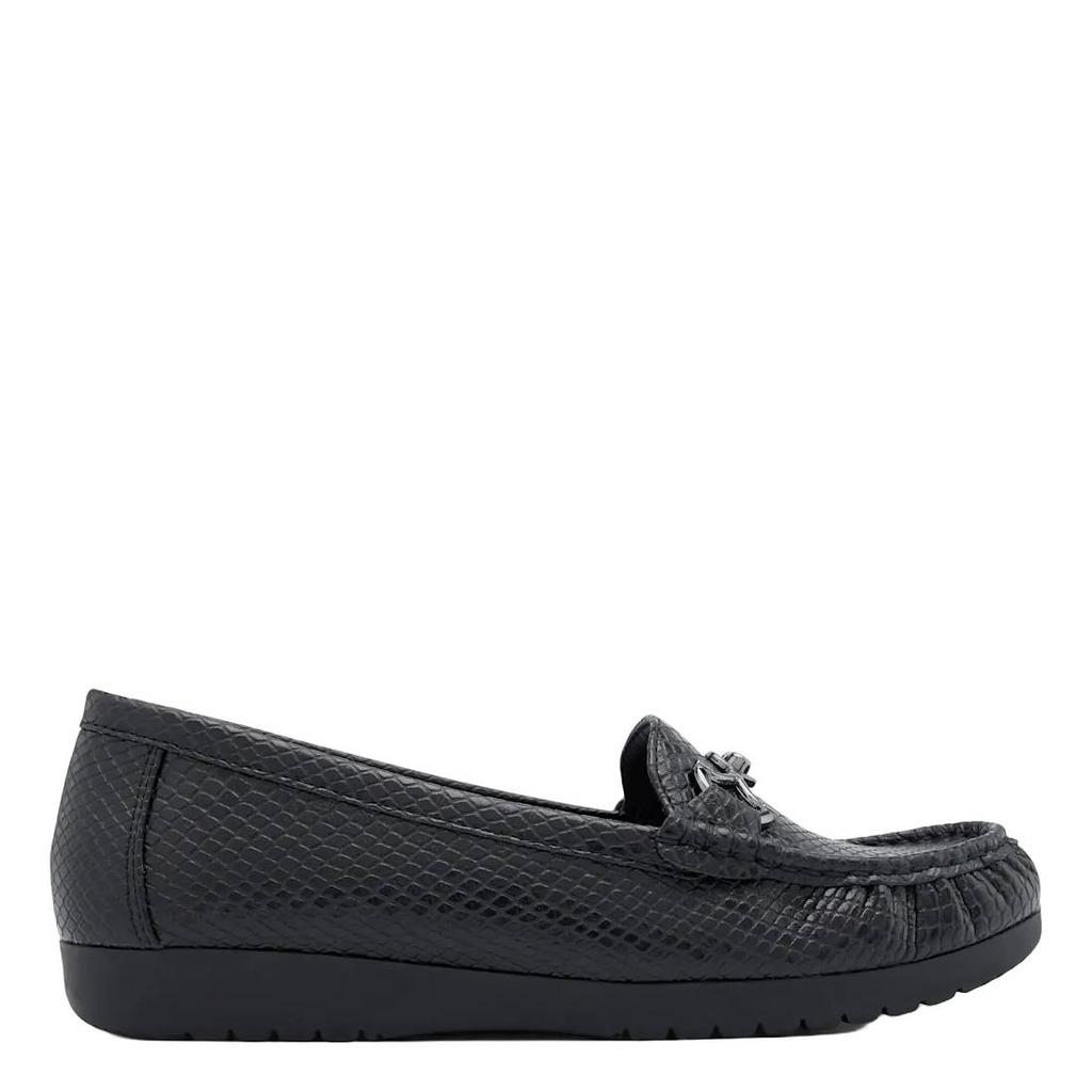 Zwarte dames Easy Street loafers