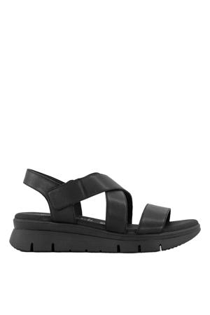 leren sandalen zwart