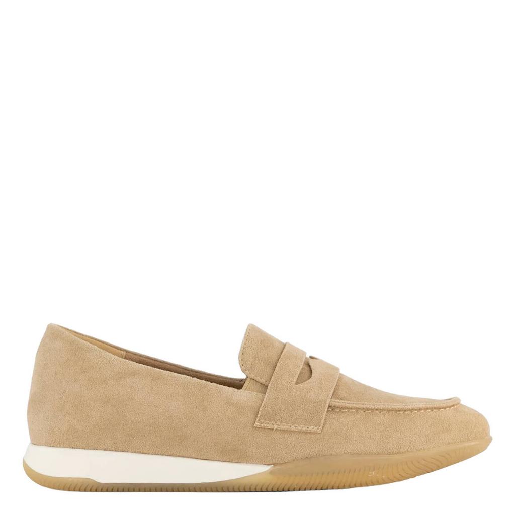 Beige dames Easy Street loafers van imitatie leer/synthetisch