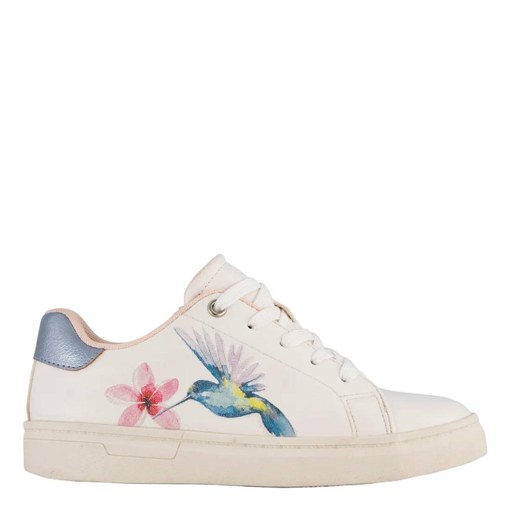 Wit en blauwe meisjes Graceland sneakers van synthetisch/textiel met veters