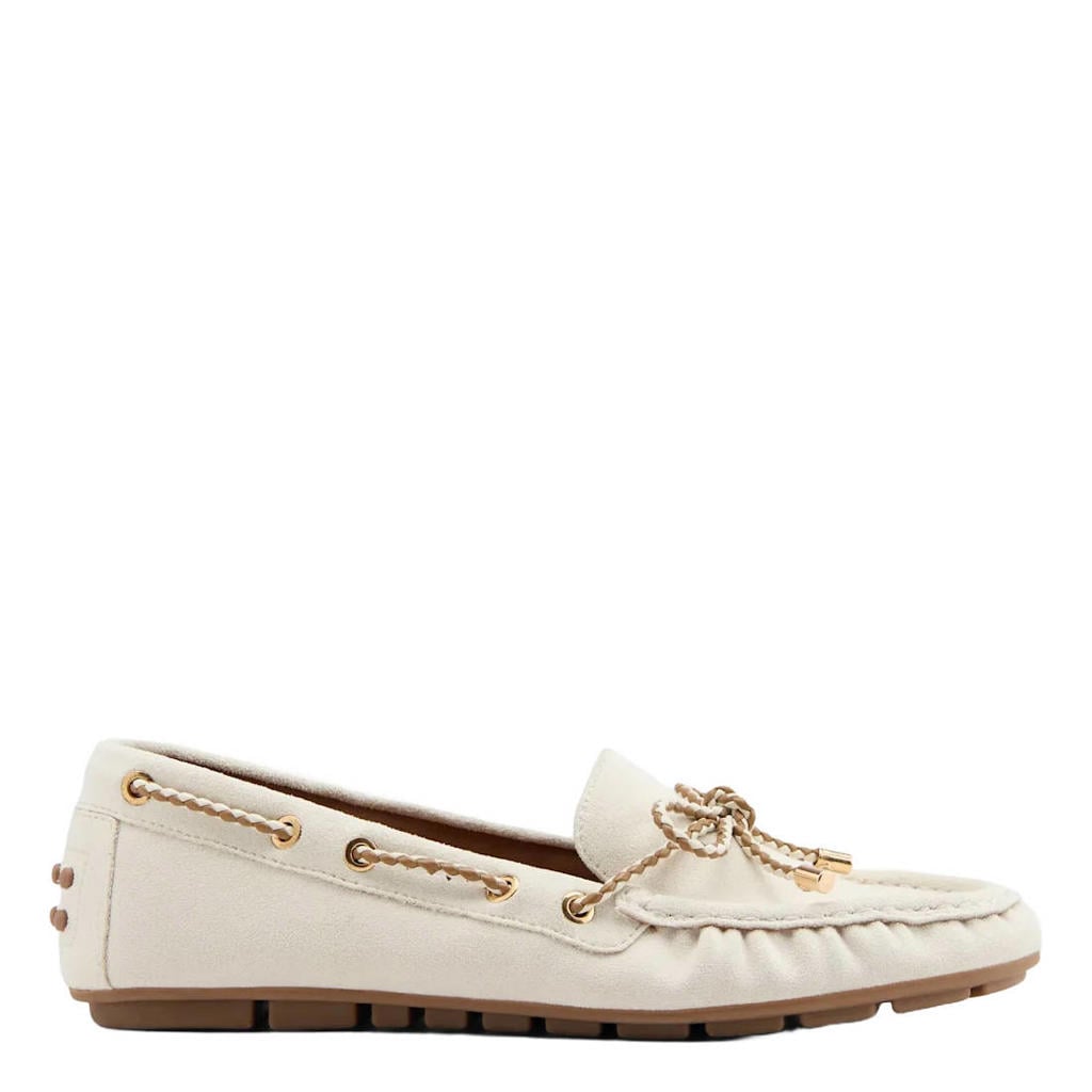 Ecru dames Graceland suède mocassins