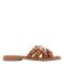 Graceland leren slippers cognac