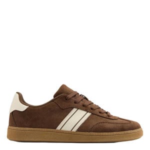 suède sneakers bruin