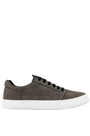 leren sneakers grijs