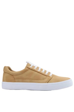 leren sneakers camel