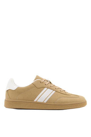 suède sneakers beige/wit