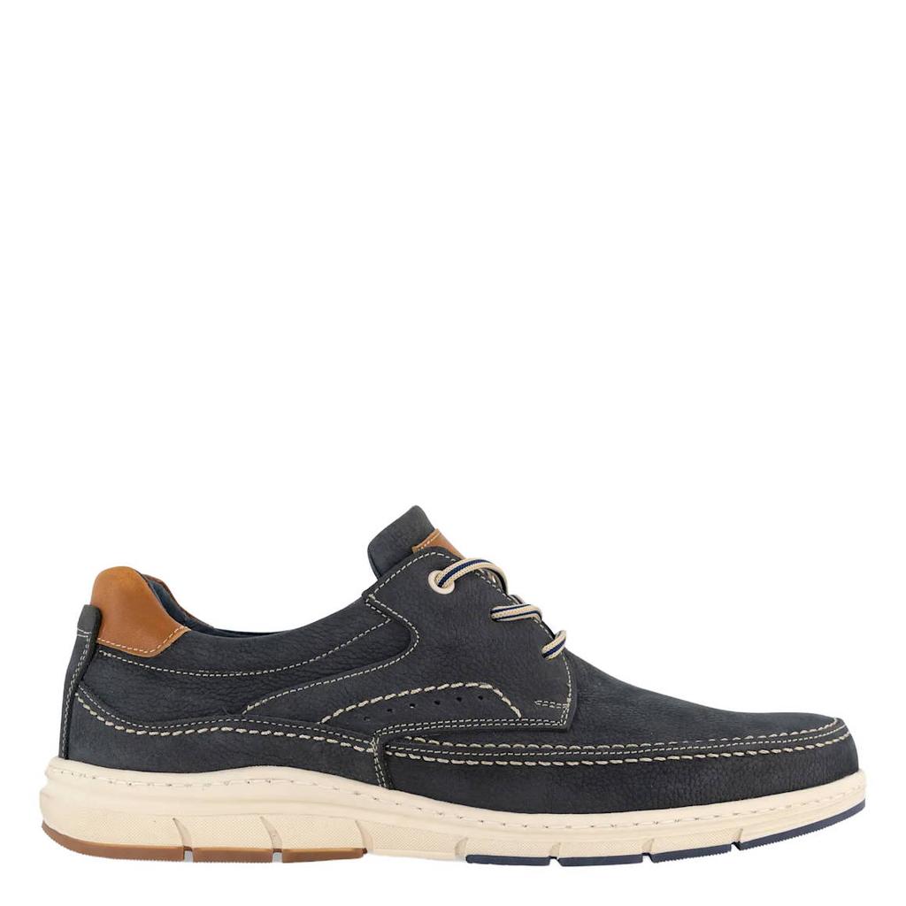 Zwarte heren Easy Street leren veterschoenen