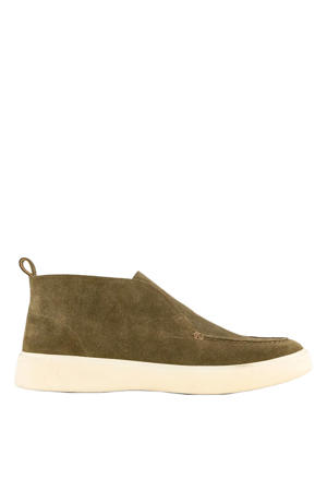 suède enkelboots kaki
