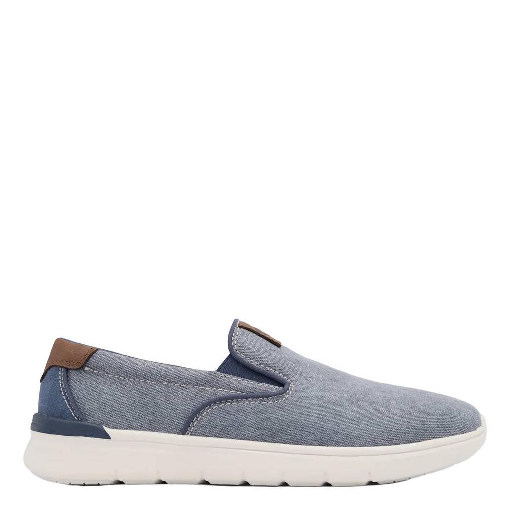 Grijze heren Memphis One slip ons van textiel