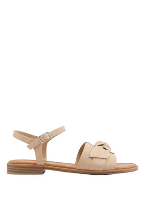 suède sandalen beige