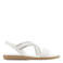 Graceland imitatieleren sandalen met strass steentjes wit