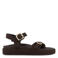 Graceland suède sandalen donkerbruin