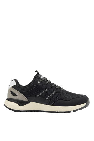 imitatieleren sneakers - zwart