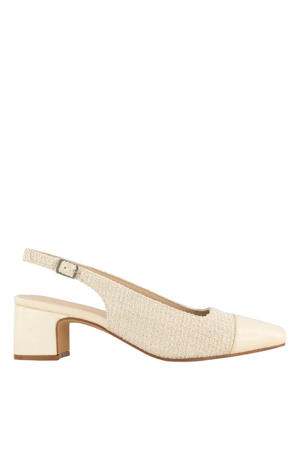 slingback pumps ecru