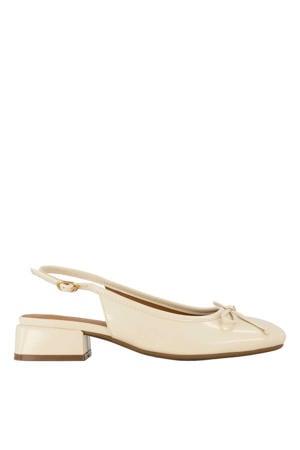 slingback pumps ecru