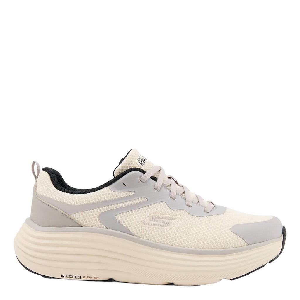 Ecru en grijze heren Skechers sneakers van synthetisch/textiel met veters