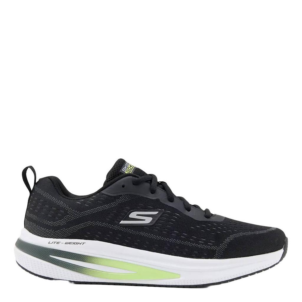 Zwarte heren Skechers sneakers van textiel met veters