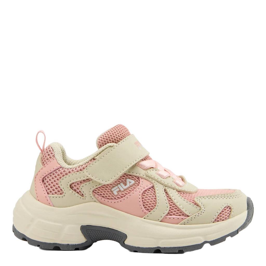 Roze en beige meisjes Fila sneakers van textiel/synthetisch met veters