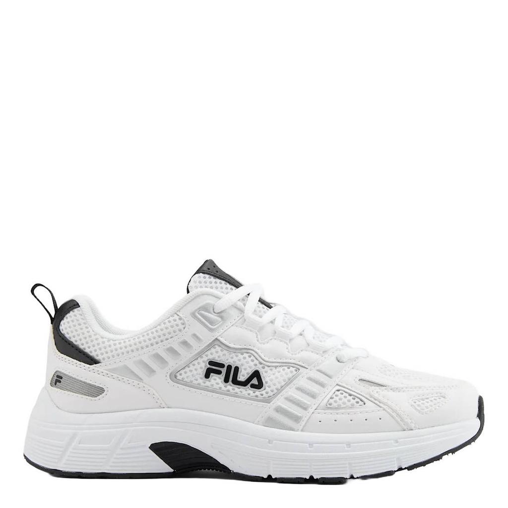 Wit en zwarte dames Fila leren sneakers met veters