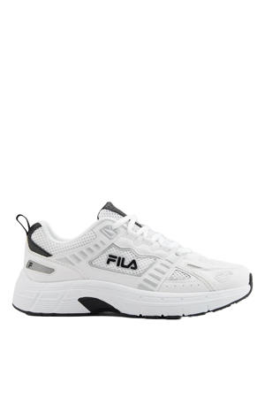 leren sneakers wit/zwart