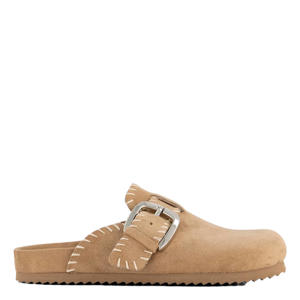 suède clogs beige