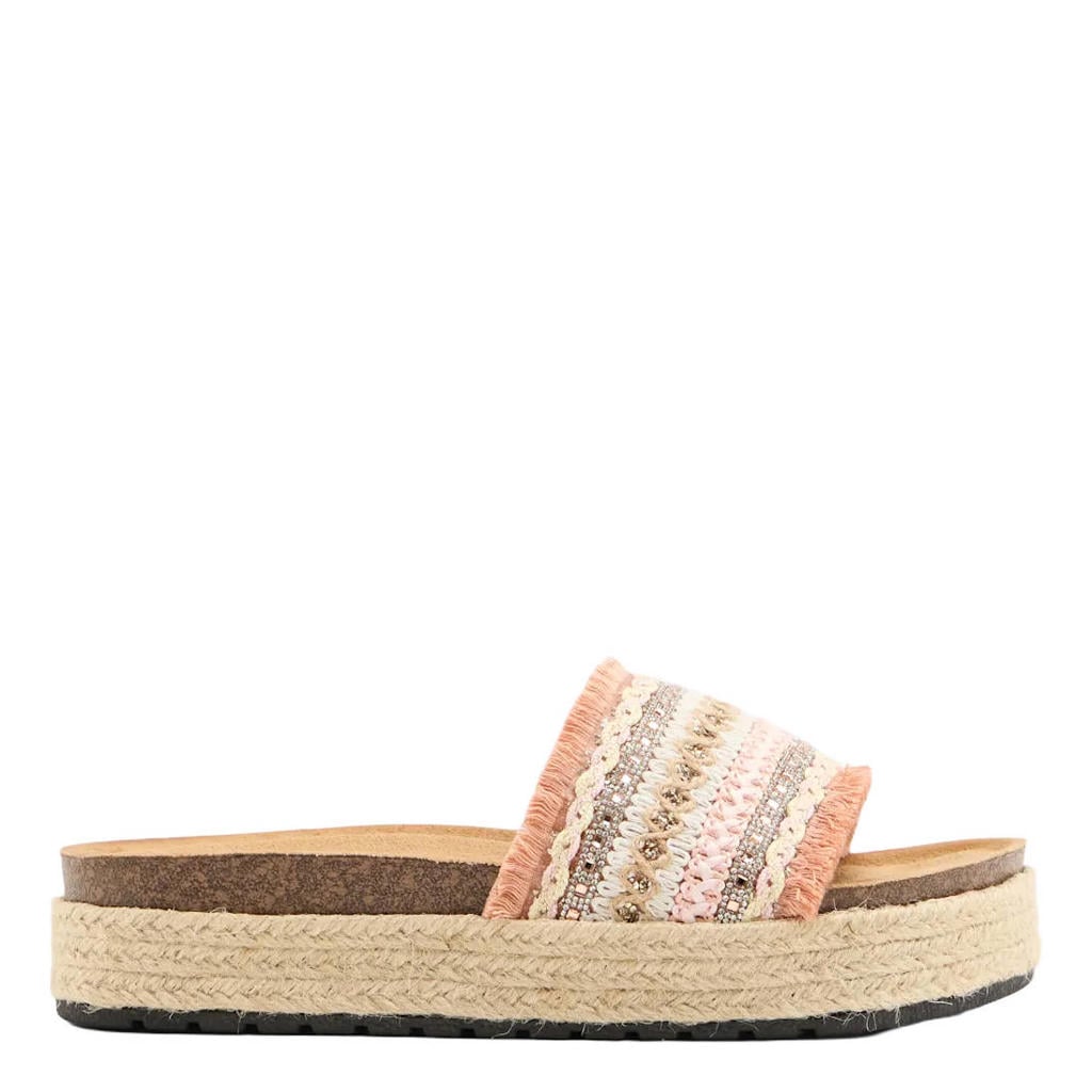 Roze dames Graceland slippers van textiel/synthetisch