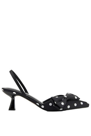 slingback pumps met stippen zwart