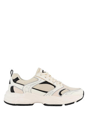 chunky imitatieleren sneakers - beige
