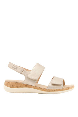 imitatieleren sandalen beige