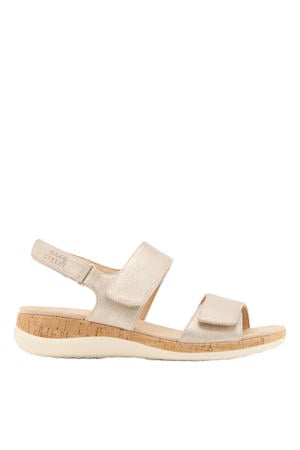 imitatieleren sandalen beige