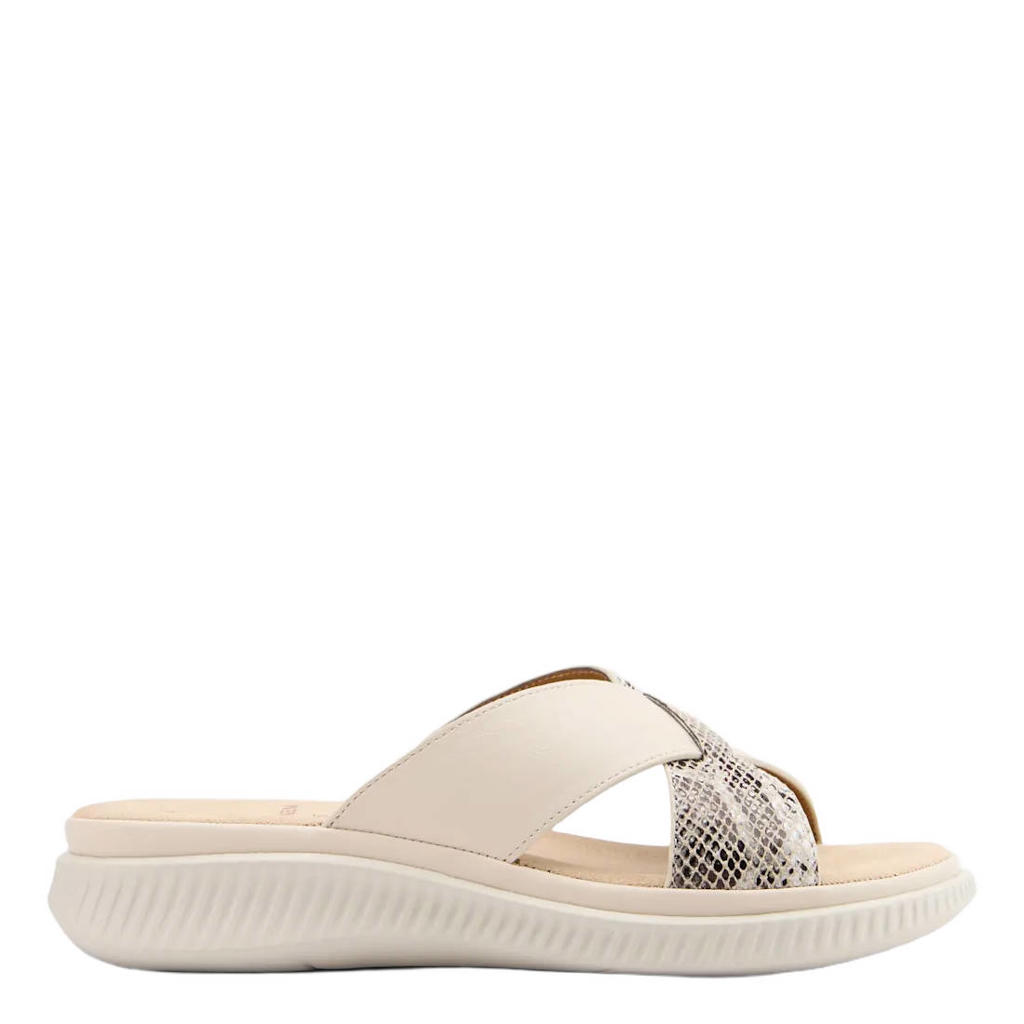 Easy Street imitatieleren slippers beige/bruin