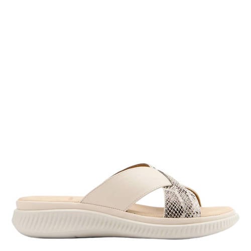 Easy Street imitatieleren slippers beige/bruin