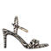 Graceland imitatieleren sandaletten met naaldhak en zebraprint zwart/wit