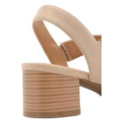 thumbnail: Graceland suèdelook sandalen met blokhak beige