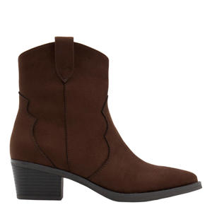 western suèdelook cowboy boots bruin