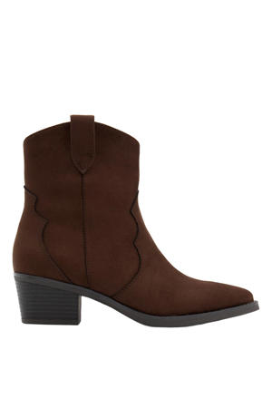western suèdelook cowboy boots bruin