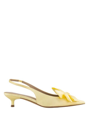 slingback pumps met strik geel