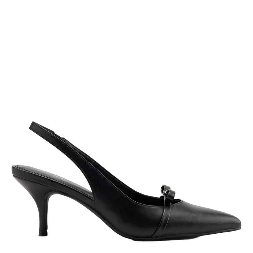 Zwarte dames Graceland slingback pumps van synthetisch materiaal