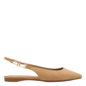 suède slingback loafers cognac