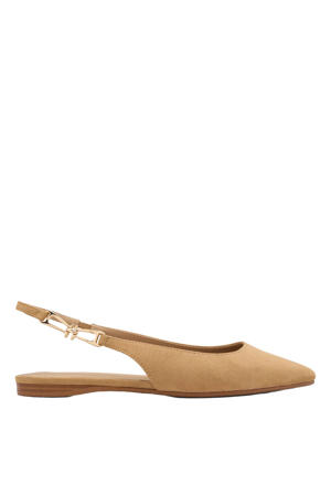suède slingback loafers cognac