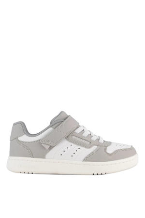 leren sneakers grijs/wit