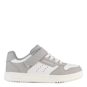 leren sneakers grijs/wit