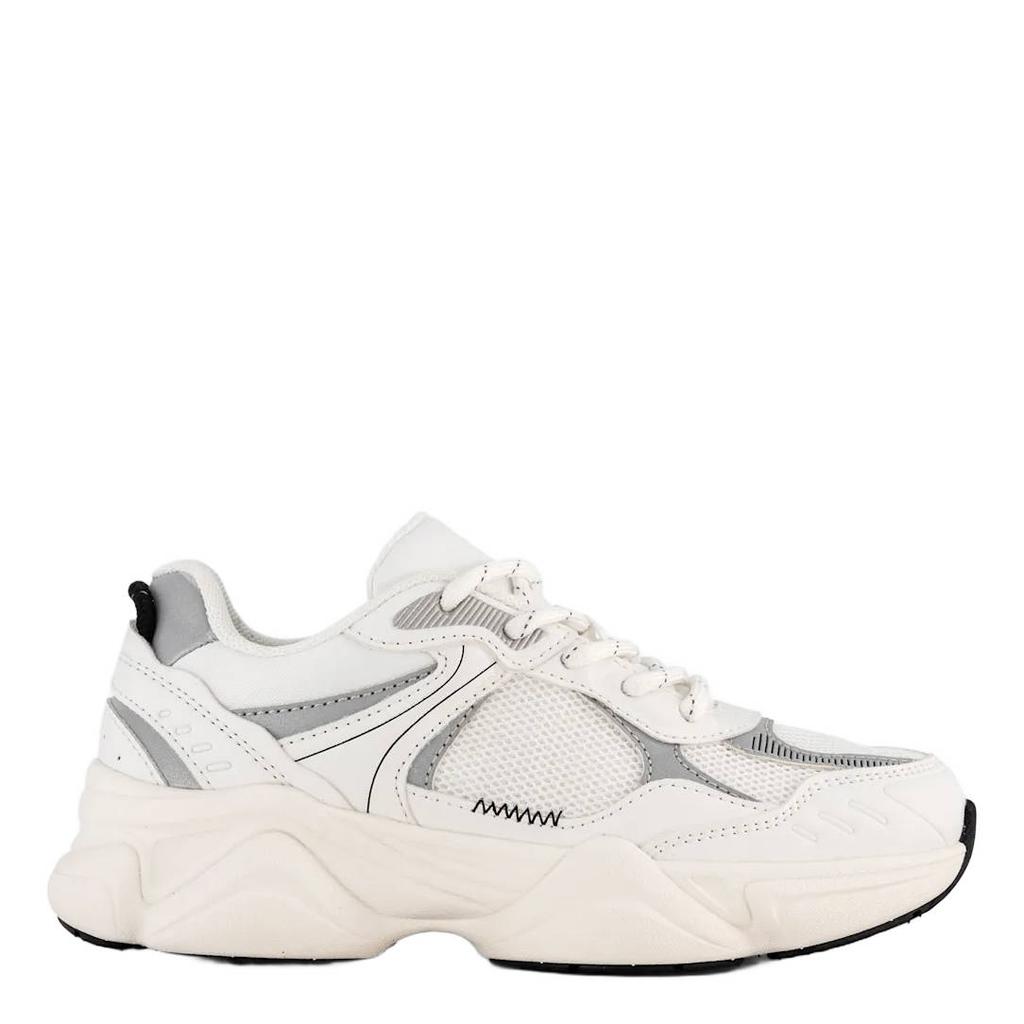 Witte meisjes Graceland chunky leren sneakers met veters