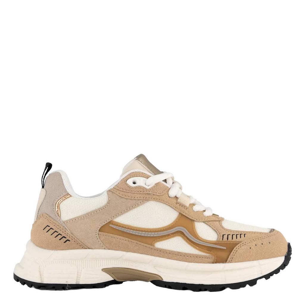 Beige meisjes Graceland sneakers van synthetisch/textiel met veters