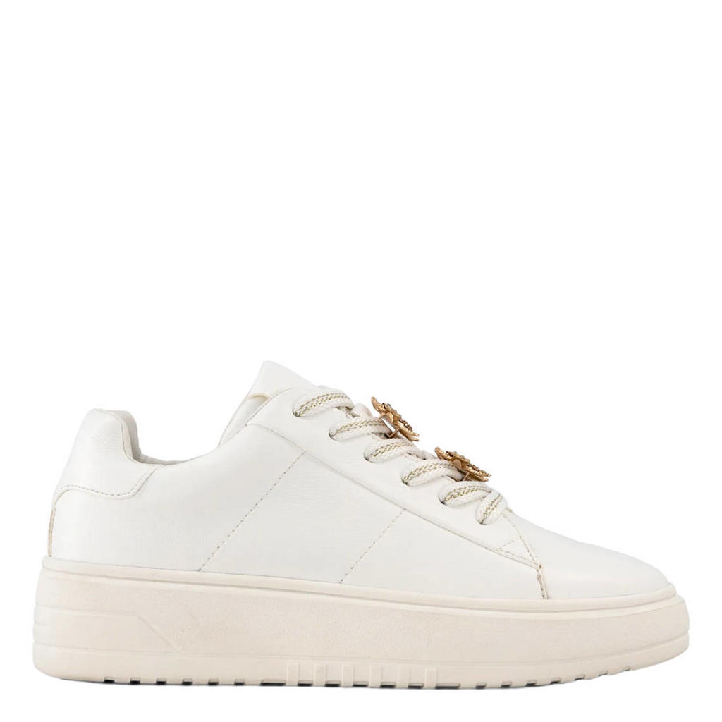 Witte dames Graceland sneakers van synthetisch/textiel met veters
