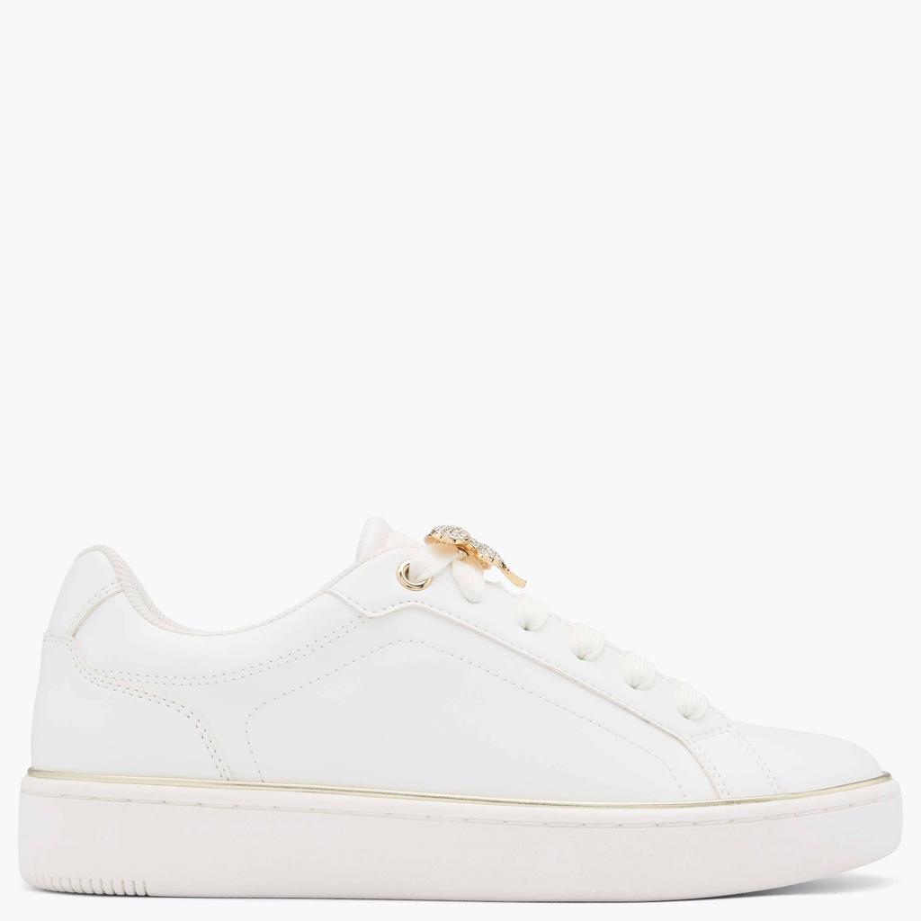 Witte dames Graceland sneakers van textiel/synthetisch met veters