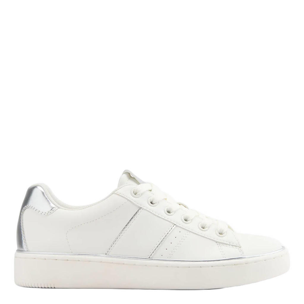 Witte dames Graceland sneakers van synthetisch/textiel met veters